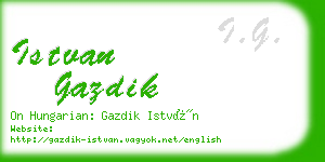 istvan gazdik business card